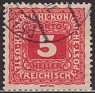 Austria 1916 Numeros 5 H Rojo Scott J49. aus j49. Subida por susofe